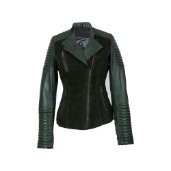 Dames Leren Jas Carlo Sacchi Janet groen Dames Leren Jas Carlo Sacchi Janet groen